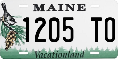 ME license plate 1205TO