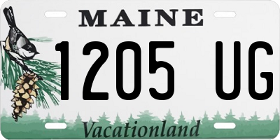 ME license plate 1205UG