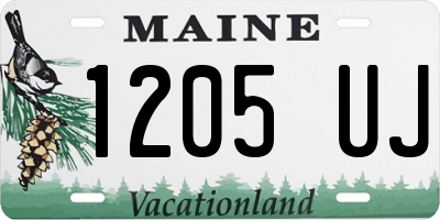 ME license plate 1205UJ
