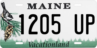 ME license plate 1205UP