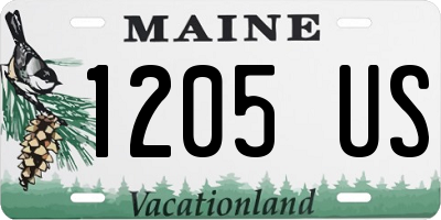 ME license plate 1205US