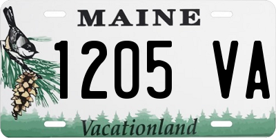 ME license plate 1205VA