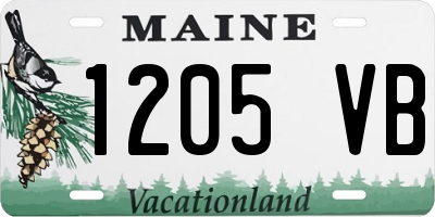 ME license plate 1205VB