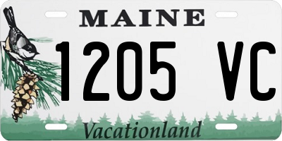 ME license plate 1205VC