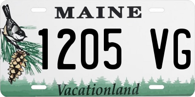 ME license plate 1205VG