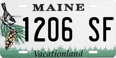 ME license plate 1206SF