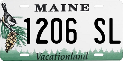 ME license plate 1206SL
