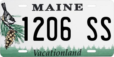ME license plate 1206SS