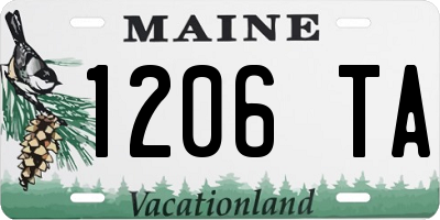 ME license plate 1206TA