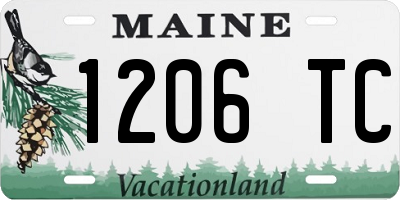 ME license plate 1206TC