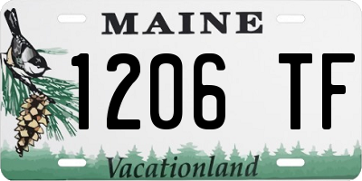 ME license plate 1206TF