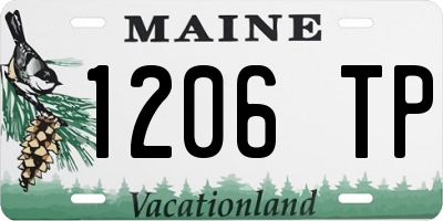 ME license plate 1206TP