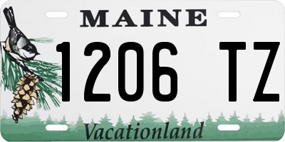 ME license plate 1206TZ