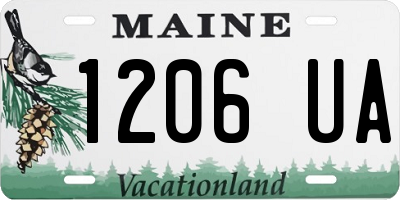 ME license plate 1206UA