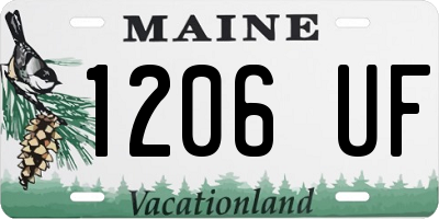 ME license plate 1206UF