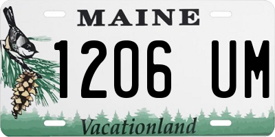 ME license plate 1206UM