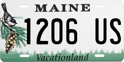 ME license plate 1206US