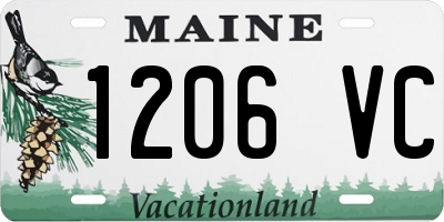 ME license plate 1206VC