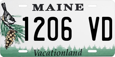 ME license plate 1206VD