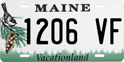 ME license plate 1206VF