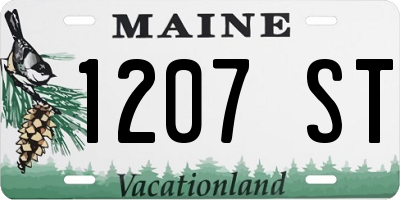 ME license plate 1207ST