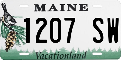 ME license plate 1207SW