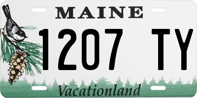 ME license plate 1207TY