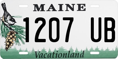 ME license plate 1207UB