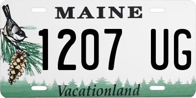 ME license plate 1207UG