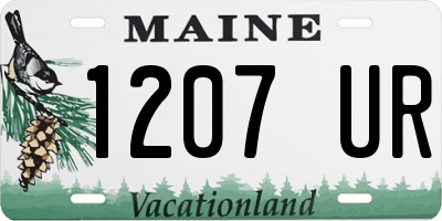 ME license plate 1207UR