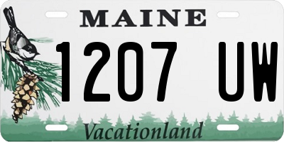 ME license plate 1207UW