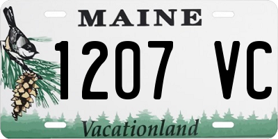 ME license plate 1207VC