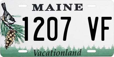 ME license plate 1207VF