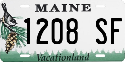 ME license plate 1208SF
