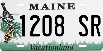 ME license plate 1208SR