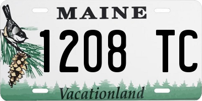 ME license plate 1208TC