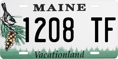 ME license plate 1208TF