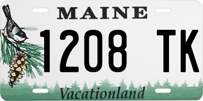 ME license plate 1208TK