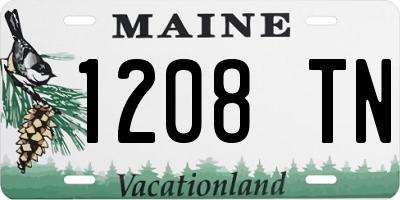 ME license plate 1208TN