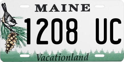 ME license plate 1208UC