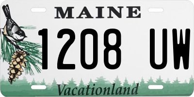 ME license plate 1208UW