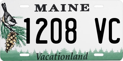 ME license plate 1208VC