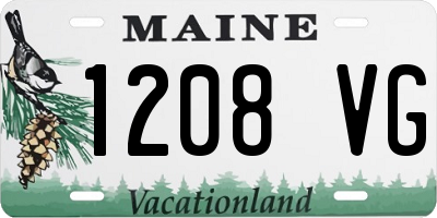 ME license plate 1208VG