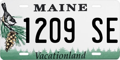 ME license plate 1209SE
