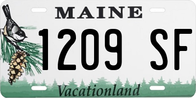 ME license plate 1209SF