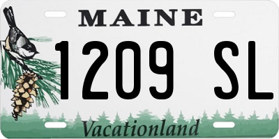 ME license plate 1209SL