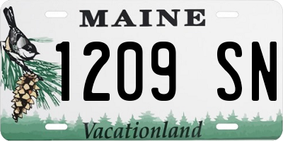 ME license plate 1209SN