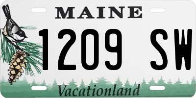 ME license plate 1209SW