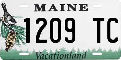ME license plate 1209TC