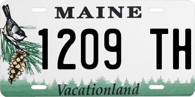 ME license plate 1209TH